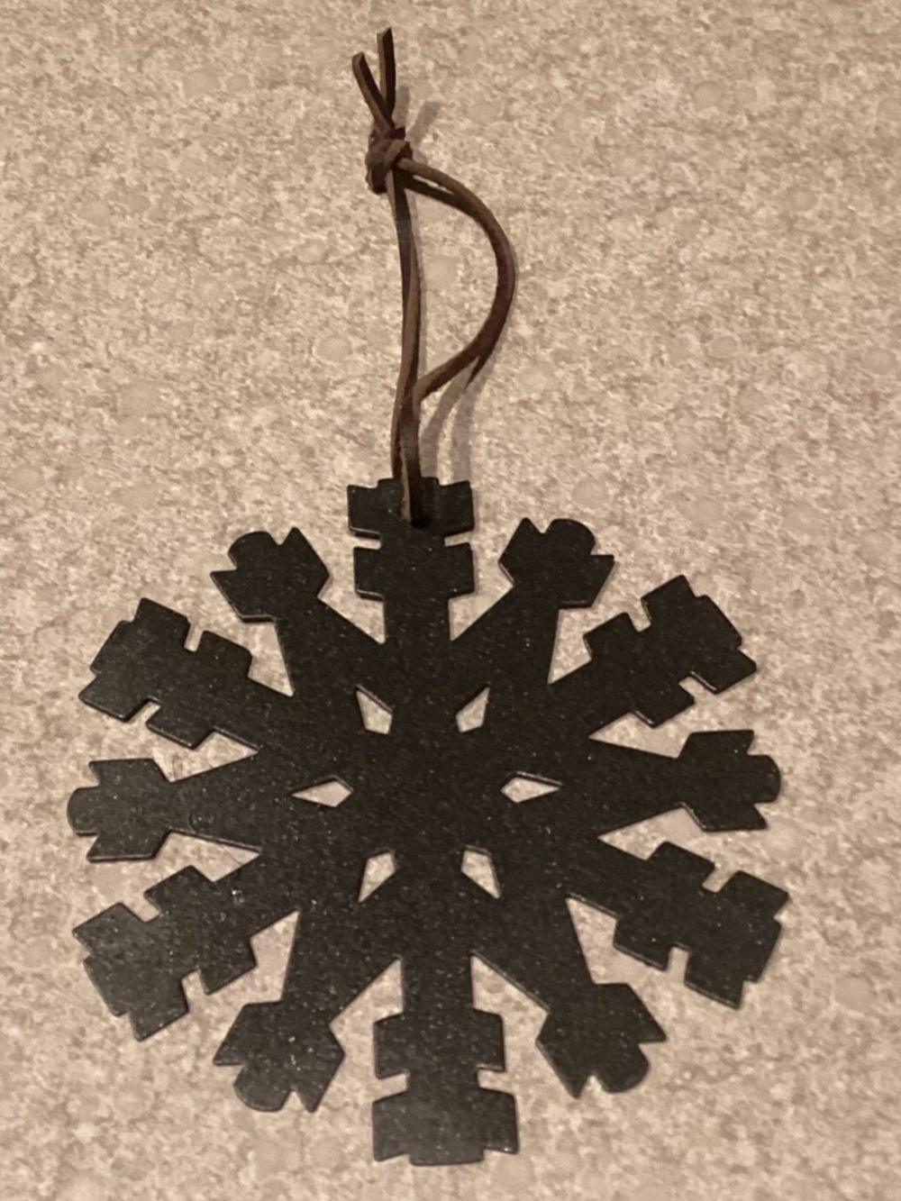 Rustic Metal Bronze Snowflake Christmas Tree Ornament  NEW